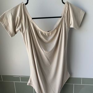 PrettyLittleThing off the shoulder bodysuit size 6